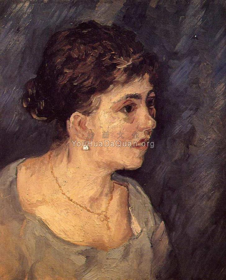 蓝衣女人 - 文森特·威廉·梵高